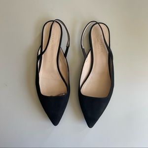 Everlane The Editor Suede Slingback Flats